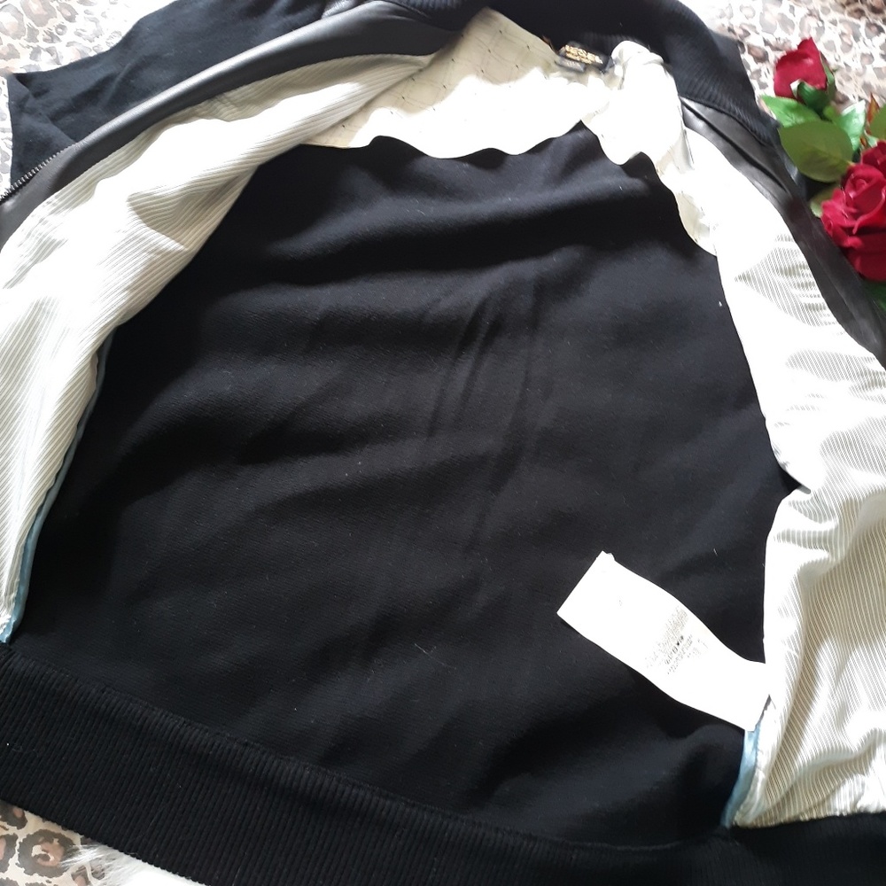 SALE HP! DIESEL BLACK GOLD Leather Panelled Jacket - Picture 7 of 8